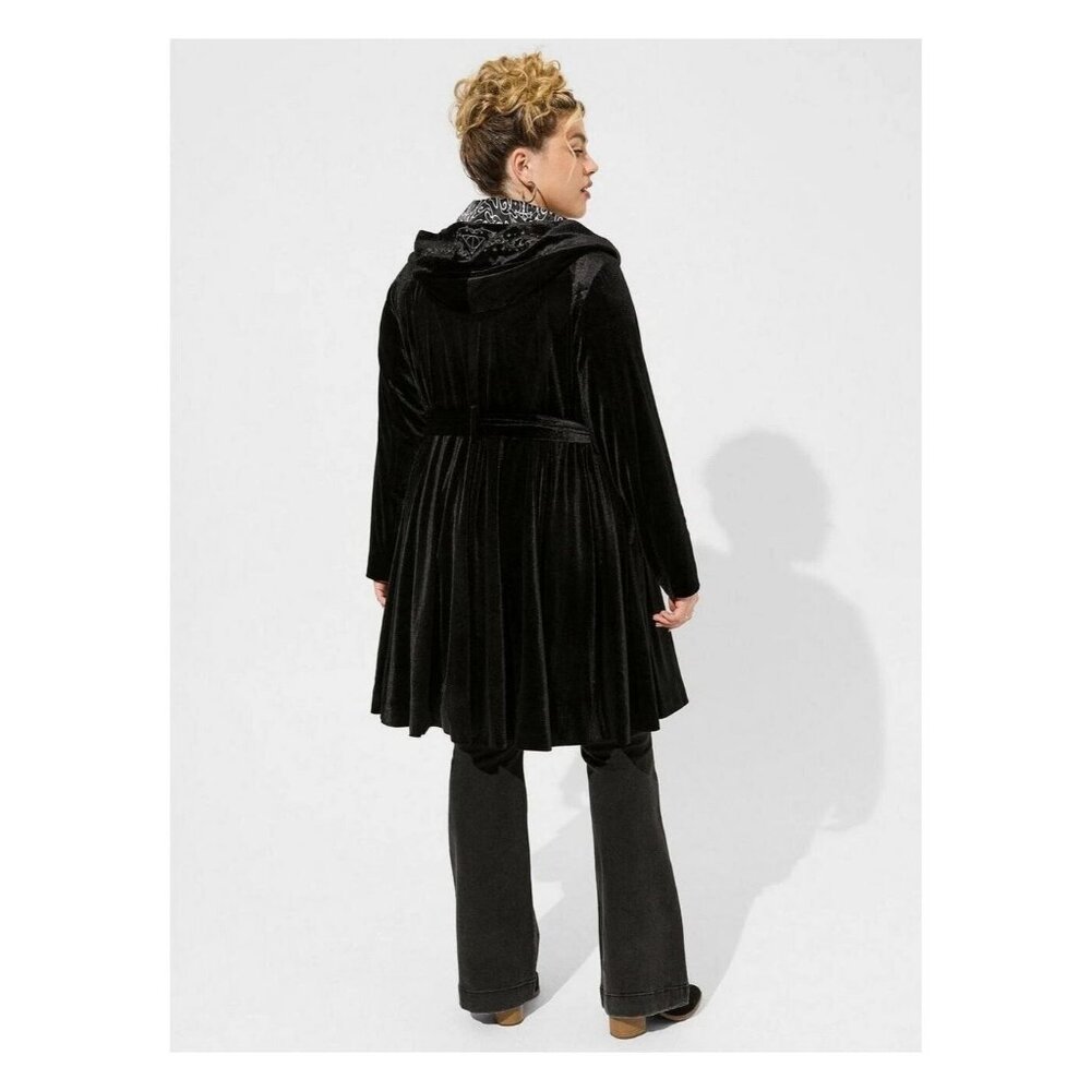 Torrid Harry Potter Velvet Hooded Swing Coat Fall Winter Size 5x - Picture 7 of 8